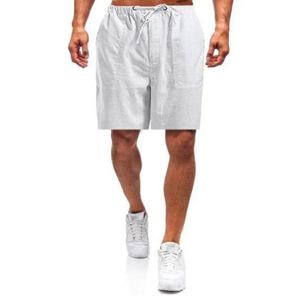 Santino Heren Lino Pantaloncini – Pantaloncini Estivi Leggeri con Coulisse in Vita