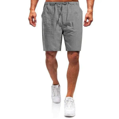 Santino Heren Lino Pantaloncini – Pantaloncini Estivi Leggeri con Coulisse in Vita