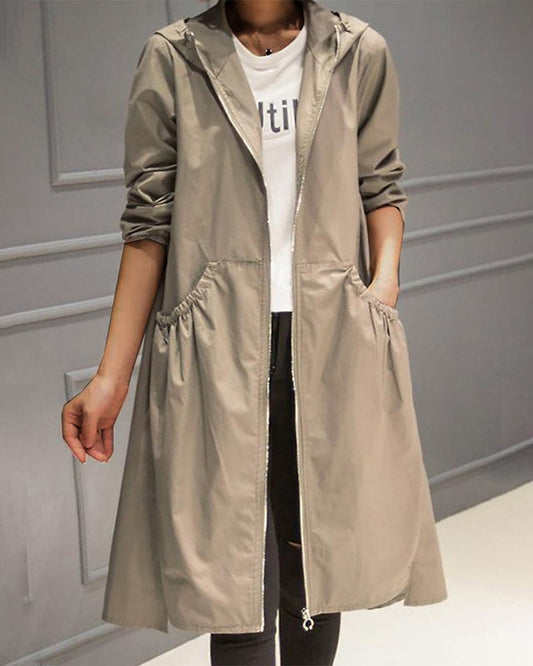 Mavienne Abrigo de Mujer Invierno | Impermeable con Capucha, Perfecto para Estaciones Más Frías
