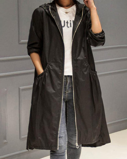 Mavienne Abrigo de Mujer Invierno | Impermeable con Capucha, Perfecto para Estaciones Más Frías