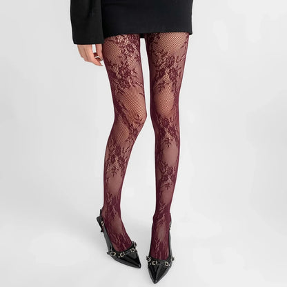 Marvella Dames Panty | Patrón de flores recortado, versátil y moderno