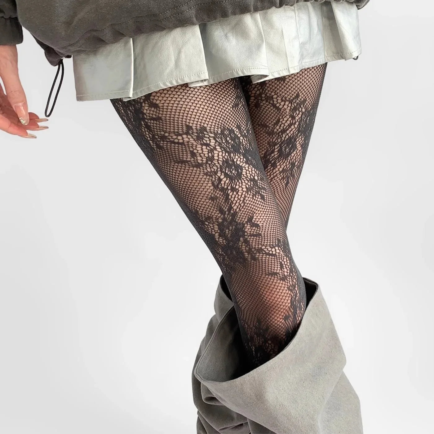 Marvella Dames Panty | Patrón de flores recortado, versátil y moderno
