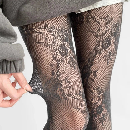 Marvella Dames Panty | Patrón de flores recortado, versátil y moderno