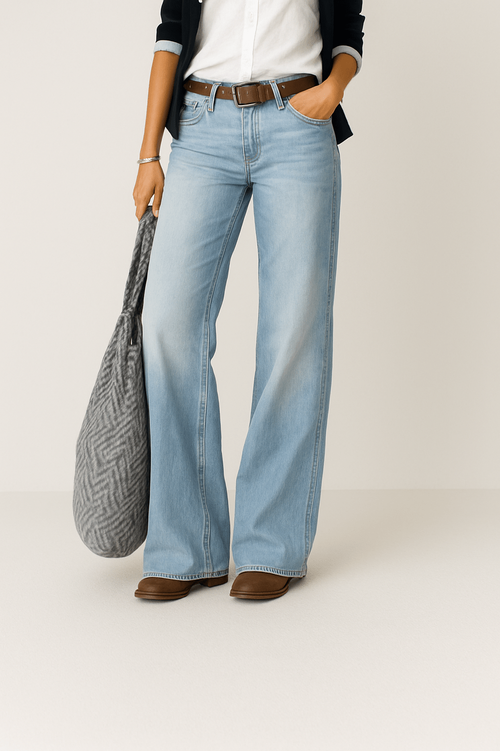Maja Pantalones Vaqueros para Mujer | Pantalones Acampanados Modernos y Casual