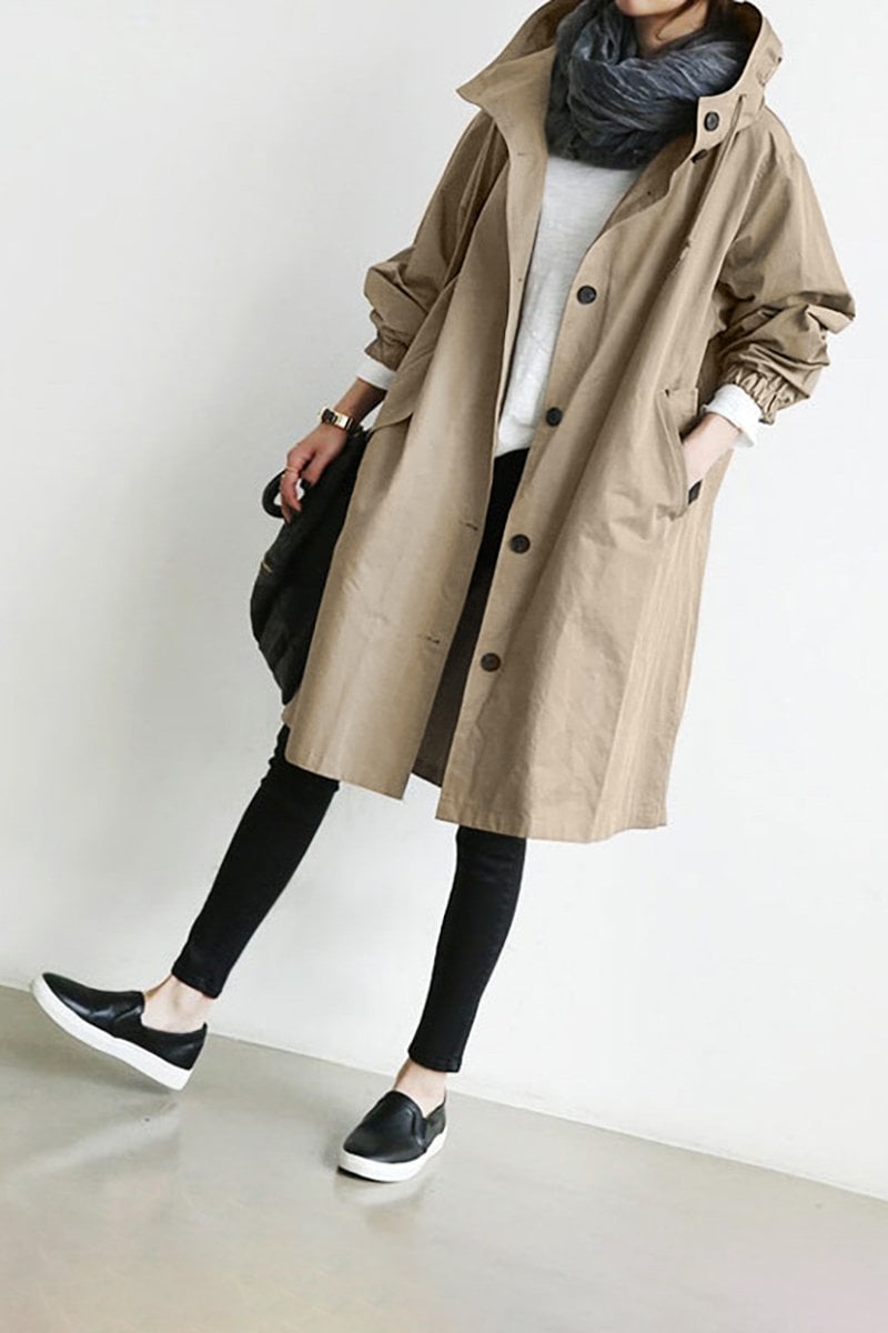 Maria | Elegante waterdichte trenchcoat met capuchon
