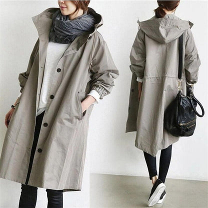 Maria | Elegante waterdichte trenchcoat met capuchon