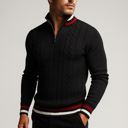 Mathias | Stijlvolle trui met halve rits