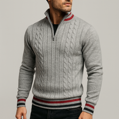 Mathias | Stijlvolle trui met halve rits