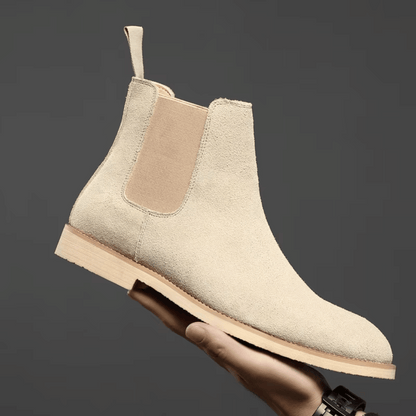 Marlowe | Botas Chelsea para Hombre Verde Oliva Ante Cómodas Sin Cordones