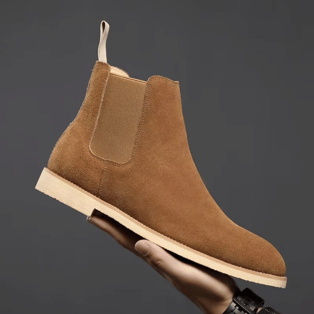 Marlowe | Botas Chelsea para Hombre Verde Oliva Ante Cómodas Sin Cordones