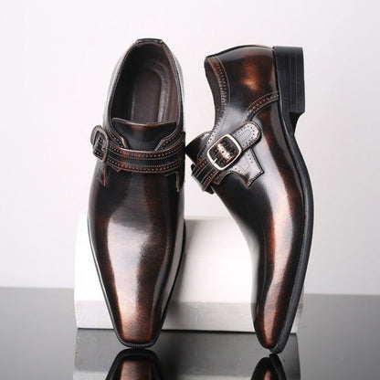 Valentino Luxe Zapatos Oxford para Hombre – Cuero Vegano Hecho a Mano, Acabado Elegante