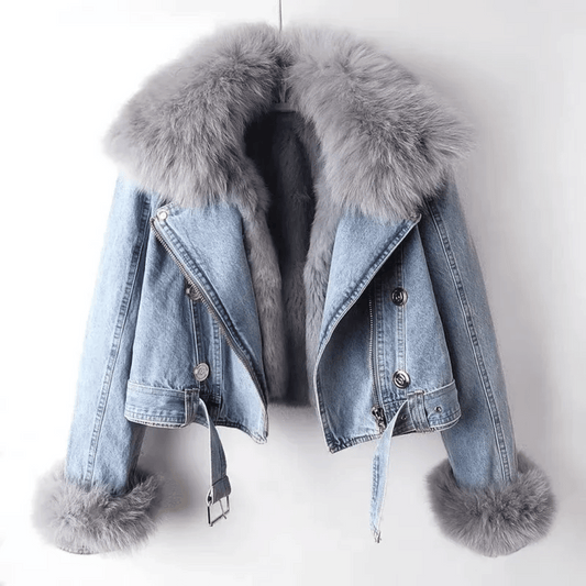 Montessa | Chaqueta de mezclilla con forro de piel para invierno