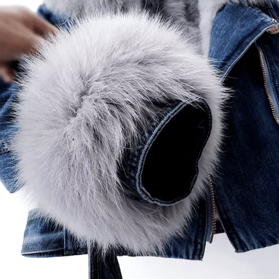 Montessa | Chaqueta de mezclilla con forro de piel para invierno