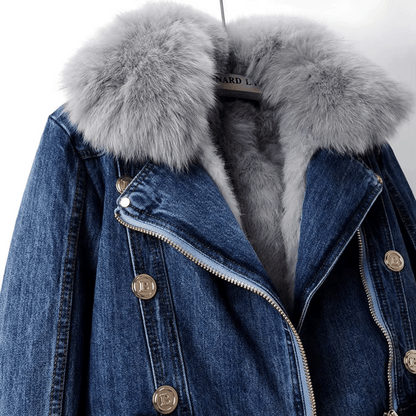 Montessa | Chaqueta de mezclilla con forro de piel para invierno