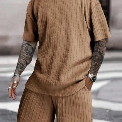 Nolvik T-shirt da uomo | Jersey plissettato, casual chic