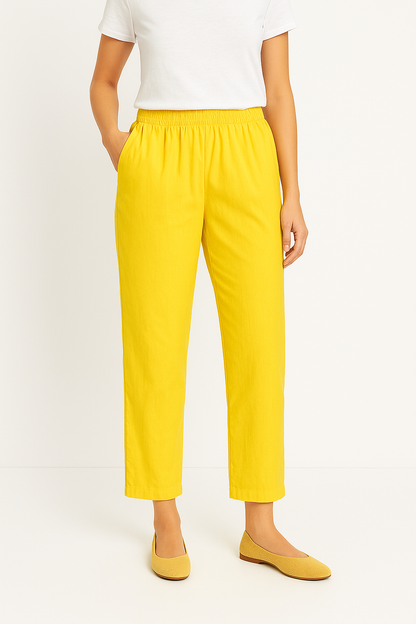 Fayen | Relaxed Fit Damesbroek met Stretch Tailleband en Praktische Zakken