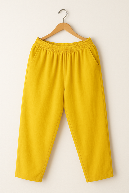 Fayen | Relaxed Fit Damesbroek met Stretch Tailleband en Praktische Zakken
