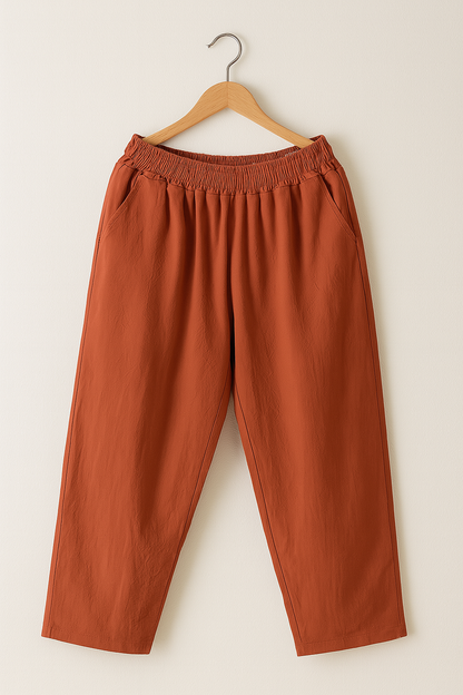Fayen | Relaxed Fit Damesbroek met Stretch Tailleband en Praktische Zakken