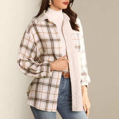 Blusa Rivana para Dama Camisa Patchwork – Tela Suave, Diseño Bicolor