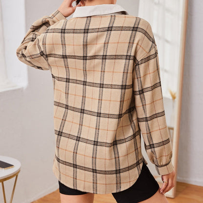Blusa Rivana para Dama Camisa Patchwork – Tela Suave, Diseño Bicolor