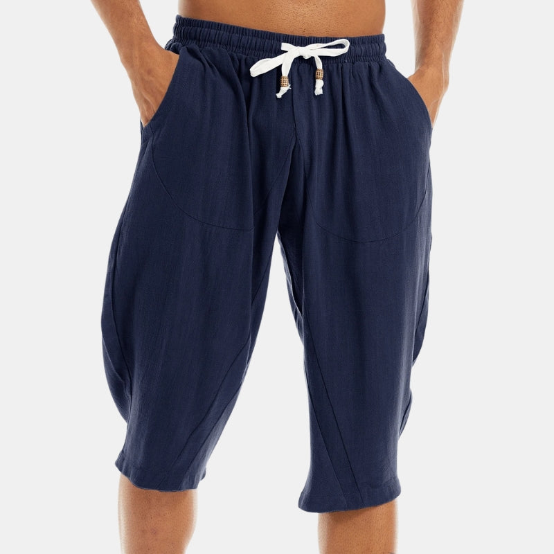 Tomson Heren Linnen Bermuda – Lichtgewicht, Ademend Zomerse Casual Short