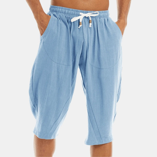 Tomson Heren Linnen Bermuda – Lichtgewicht, Ademend Zomerse Casual Short