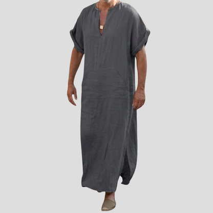 Patrick | Djellaba met V hals lange mouwen en zakken