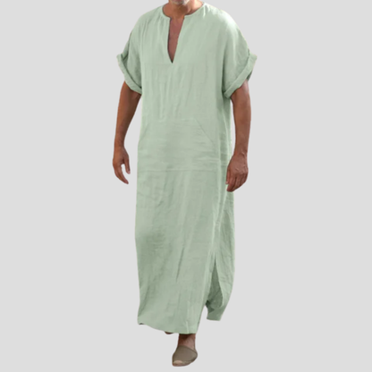 Patrick | Djellaba met V hals lange mouwen en zakken