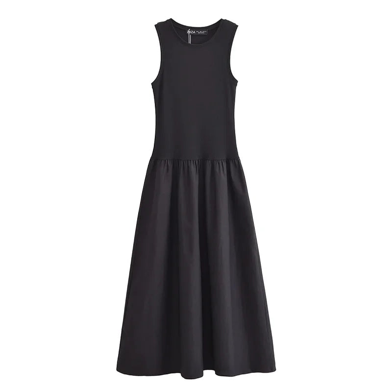 Rina Dames Vestido Midi | Material acanalado suave, Elegancia casual