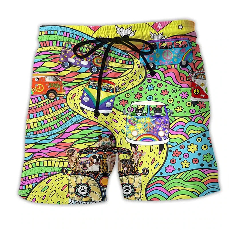 Idrio Heren Spiaggia Pantaloncini di Lino – Pantaloncini Estivi Arieggiati per Vacanza