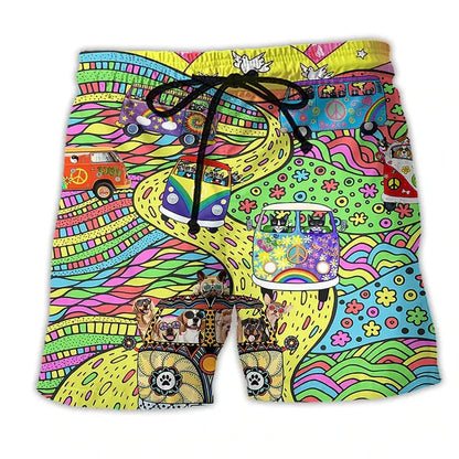 Idrio Heren Spiaggia Pantaloncini di Lino – Pantaloncini Estivi Arieggiati per Vacanza