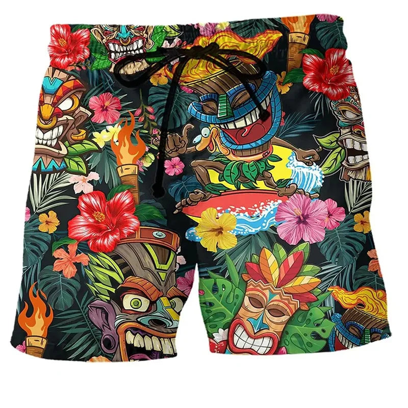 Idrio Heren Spiaggia Pantaloncini di Lino – Pantaloncini Estivi Arieggiati per Vacanza