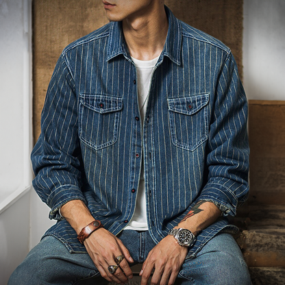 Valmor Indigo Camisa de Denim para Hombre – Corte Moderno y Selvedge de Lujo