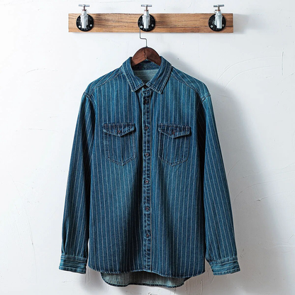 Valmor Indigo Camisa de Denim para Hombre – Corte Moderno y Selvedge de Lujo