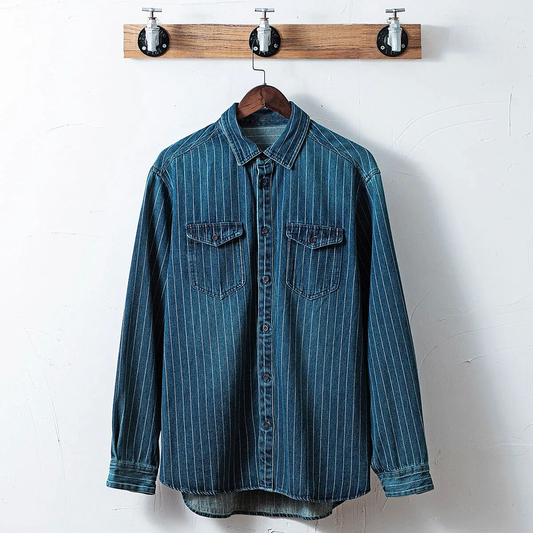 Valmor Indigo Camisa de Denim para Hombre – Corte Moderno y Selvedge de Lujo