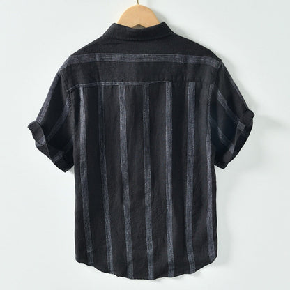 Camisa de lino Aérion para hombre – diseño retro ligero y transpirable de verano