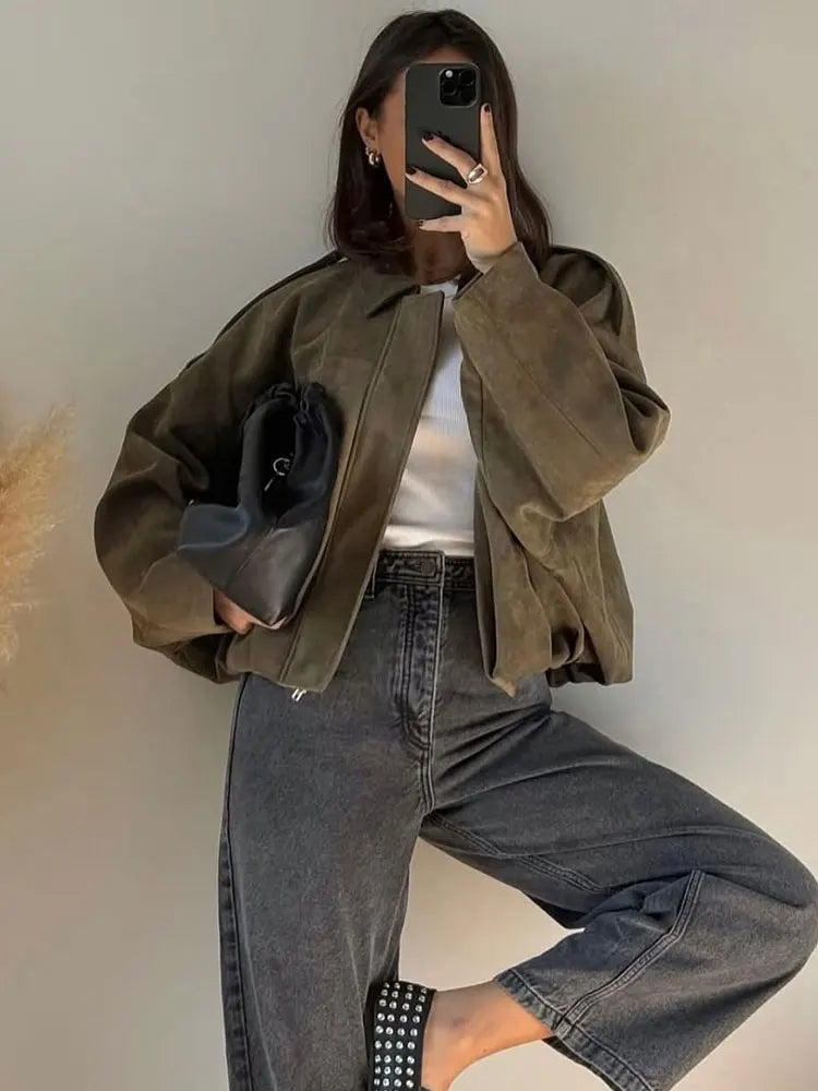 Savara Dames Overgangsjacke | Vintage Motorrijstijl, Casual Look