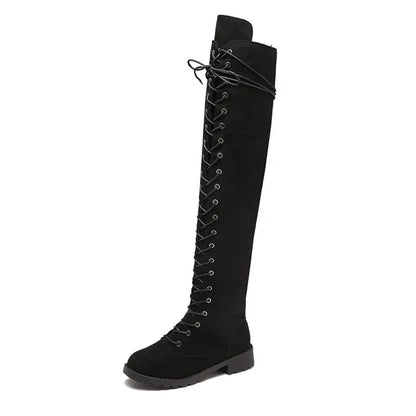 Botas altas Sorena para mujer | Diseño detallado de cordones, casual y elegante