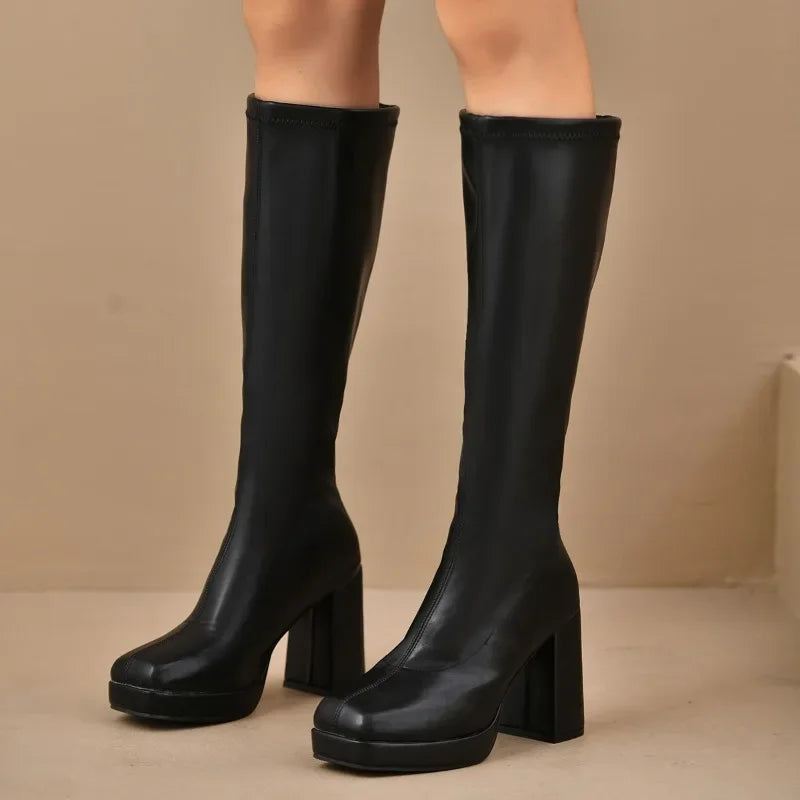 Stellira Botas Altas de Mujer | Cuero Sintético, Casual y Chic