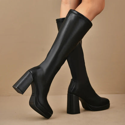 Stellira Botas Altas de Mujer | Cuero Sintético, Casual y Chic