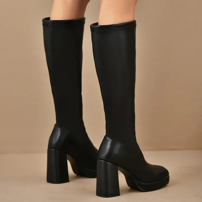 Stellira Botas Altas de Mujer | Cuero Sintético, Casual y Chic