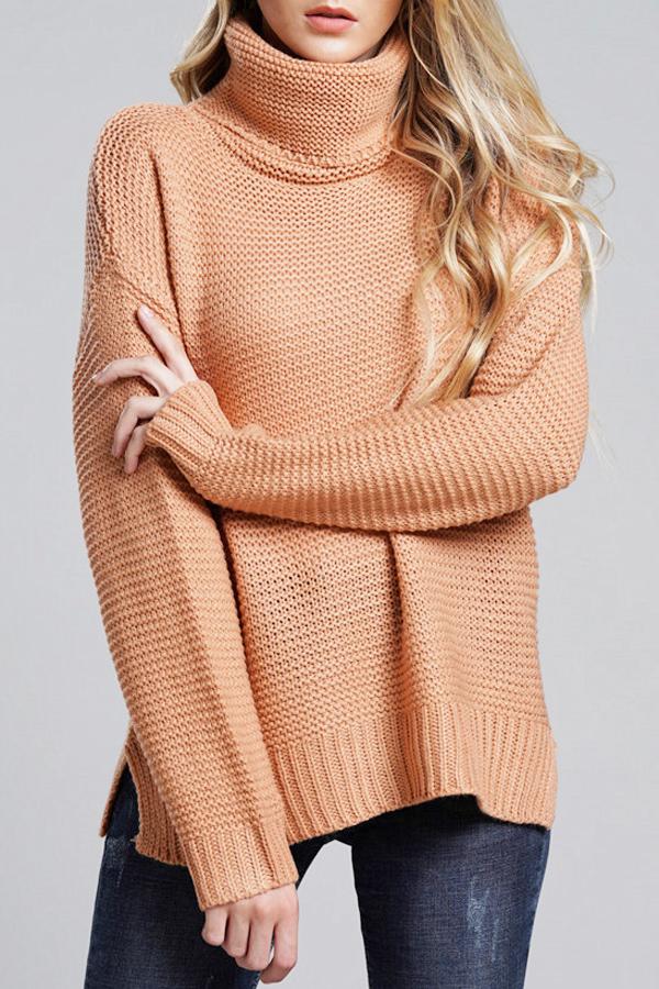 Stellara Suéter para Dama | Cuello Alto Enrollado, Casual de Punto Grueso para Otoño/Invierno