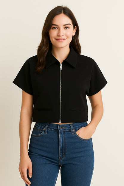 Syra Dames Zip-Jacke | Stevige Stof, Casual tot Edgy