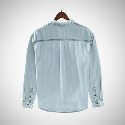 Camisa Rivano Chambray para Hombre – Ajuste Slim, Transpirable, Diseño Casual Chic