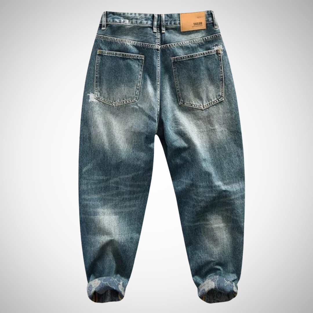Bravden Rider Jeans Hombre Corte Recto – Denim Duradero y Estilo Holgado