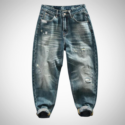Bravden Rider Jeans Hombre Corte Recto – Denim Duradero y Estilo Holgado