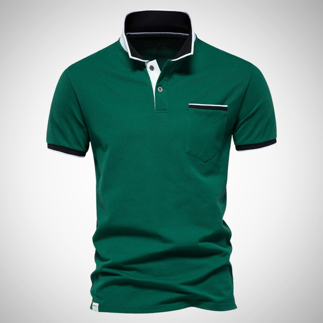 Alvaro Heren Polo de Verano – Mezcla de Algodón Ligera, Ajuste Delgado Estilo Casual