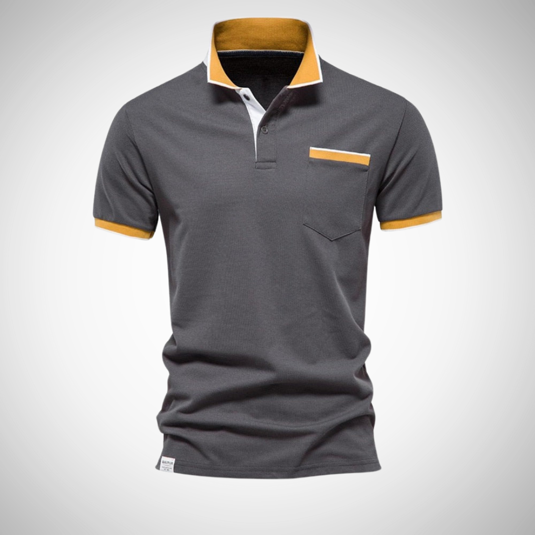 Alvaro Heren Polo de Verano – Mezcla de Algodón Ligera, Ajuste Delgado Estilo Casual
