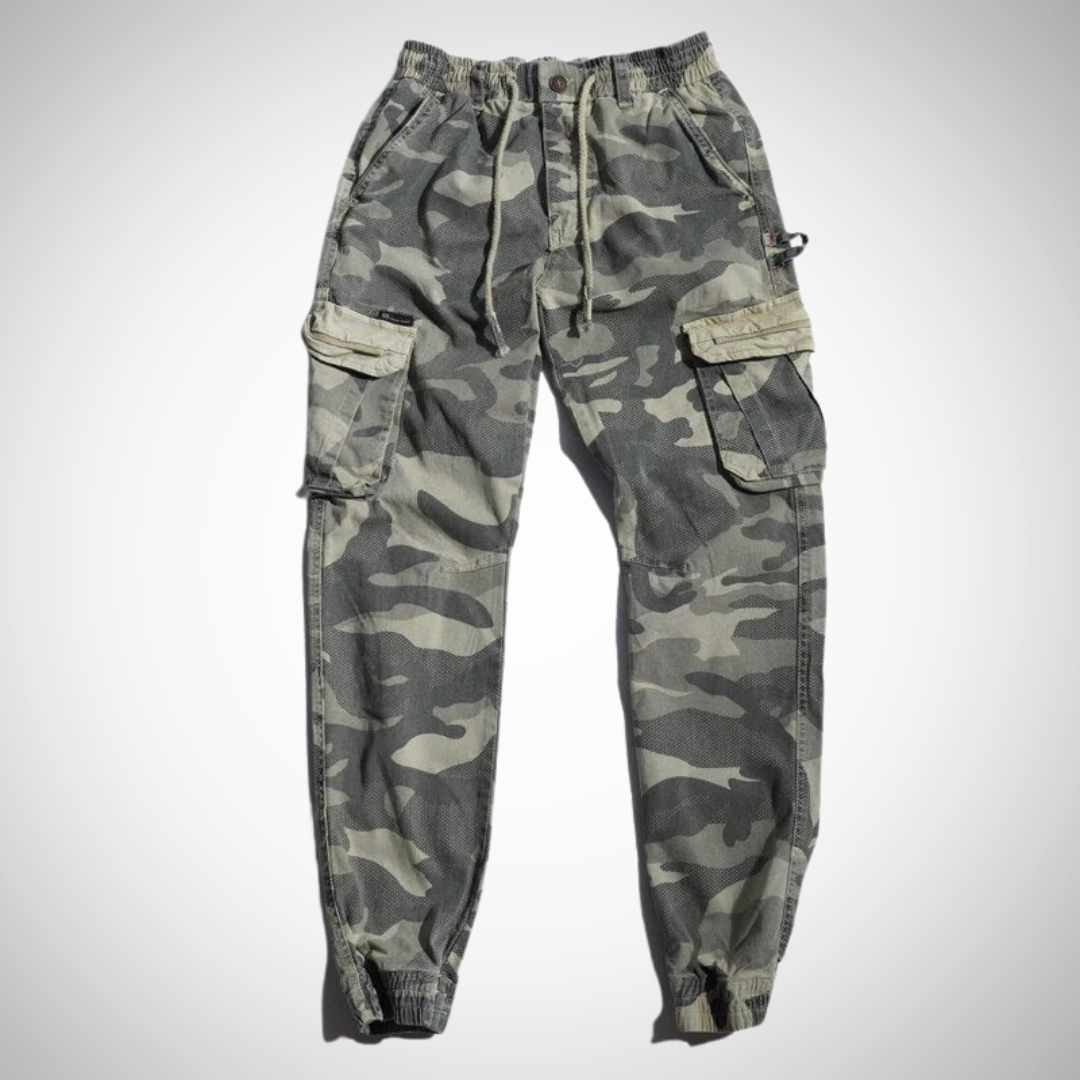 UrbanRidge Pantalón Cargo para Hombre – Camuflaje, Transpirable, Múltiples Bolsillos