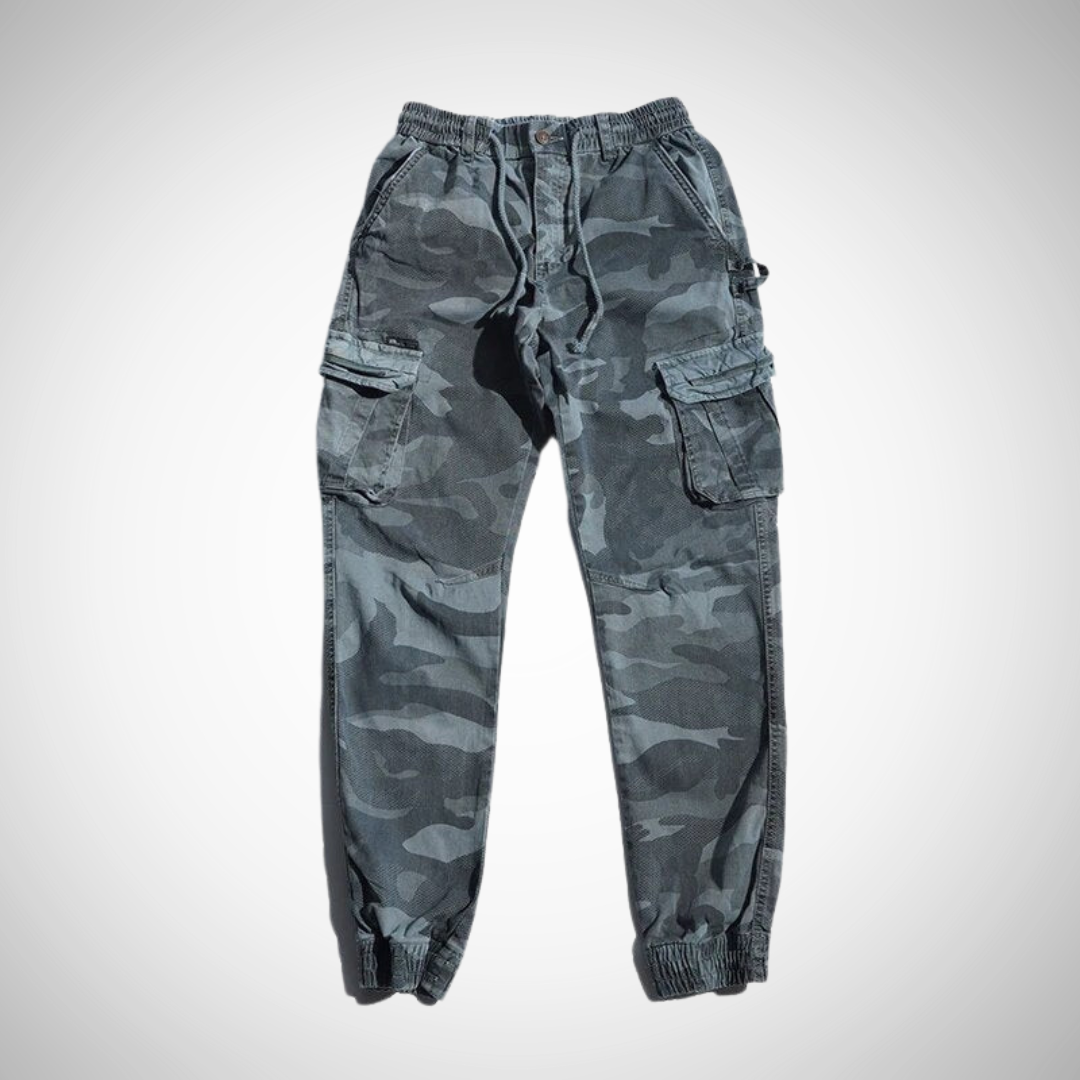 UrbanRidge Pantalón Cargo para Hombre – Camuflaje, Transpirable, Múltiples Bolsillos